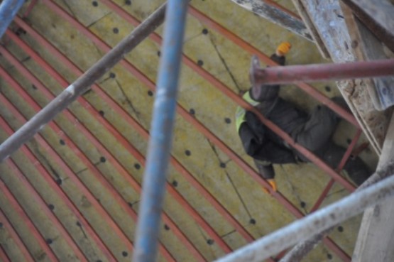 Camii İnşaatının Kubbesinde Mahsur Kalan İşçi Kurtarıldı!