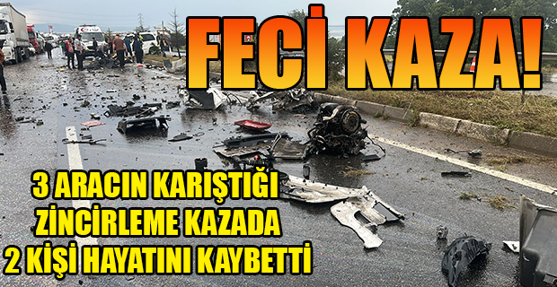 Uşak'ta zincirleme trafik kazası, 2 kişi hayatını kaybetti!