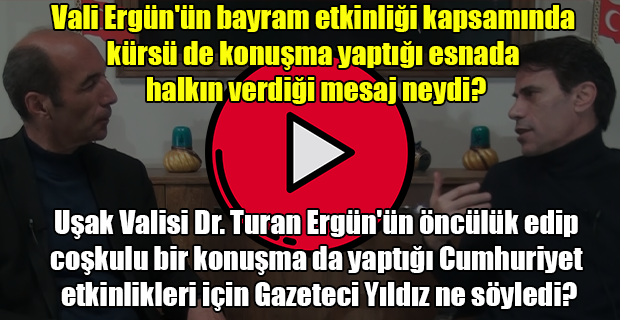 Vali Ergün'ün bayram etkinliği kapsamında kürsü de konuşma yaptığı esnada halkın verdiği mesaj neydi?
