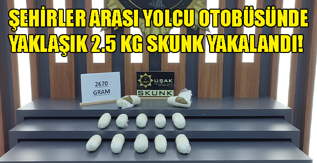 İhbar üzerine yolcu otobüsünde yapılan aramada 2670 gram Sentetik Uyuşturucu ele geçirildi.