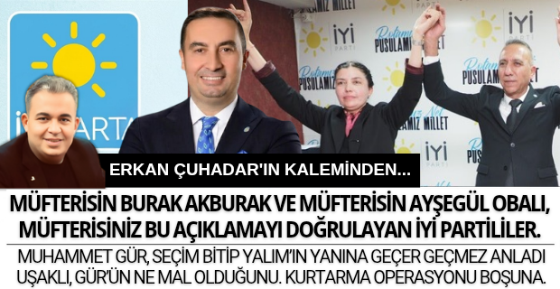 Muhammet Gür üzerinden belediye hortumlarına yanaşma operasyonu yapanlar şimdi Yalım’ı tü kaka ilan ediyor.
