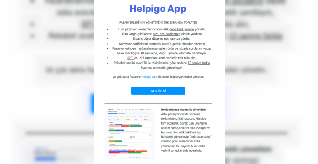 Trendyol satıcıları için kar, reklam ve operasyonu tek panelde toplayan yazılım: Helpigo