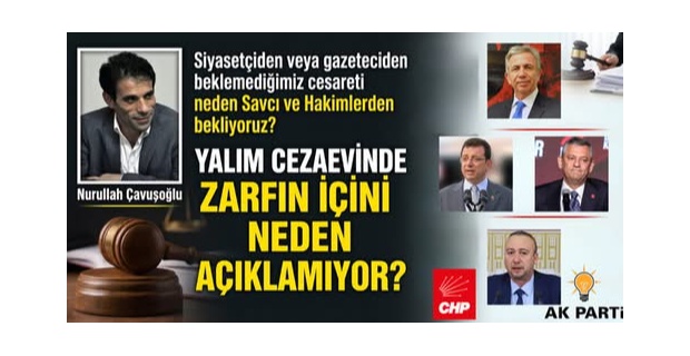 Özkan Yalım’da, İmamoglu’da Mansur Yavaş gibi çıkıp açıklasın madem bildiği eski dönem yolsuzlukları