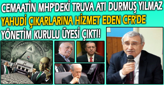 Durmuş Yılmaz, Bakın Hangi Yahudi (Masonik) Örgütün Üyesi Çıktı! İşte Belgesi!