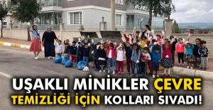 Uşaklı miniklerden büyüklere örnek olacak anlamlı davranış!