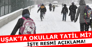 Uşak'ta okullara kar tatili