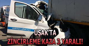 UŞAK- ANKARA KARA YOLU ÜZERİNDE ZİNCİRLEME TRAFİK KAZASI MEYDANA GELDİ