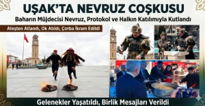 Baharın Müjdecisi Nevruz, Uşak'ta Protokol ve Halkın Katılımıyla Kutlandı