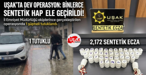 Uşak’ta Uyuşturucu Operasyonu: 2 Bin 172 Sentetik Ecza Ele Geçirildi