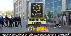 Uşak’ta bonzai ve sentetik ecza operasyonu: 9 tutuklama