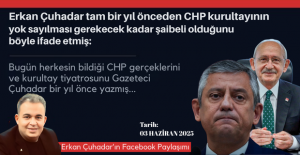 Bugün herkesin bildiği CHP gerçeklerini ve kurultay tiyatrosunu Gazeteci Çuhadar bir yıl önce yazmış