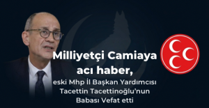 Eski Mhp İl Başkan Yardımcısı Tacettin Tacettinoğlu’nun Babası Vefat etti