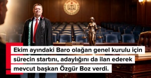 Baro Başkanı Avukat Özgür Boz, yeniden aday olduğunu kendi sosyal medya hesabından duyurdu.