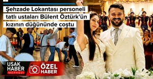 Uşak'ta tanınmış tatlıcı Bülent Usta, kızını coşku ve muhabbet dolu bir düğünle evlendirdi.