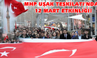 MHP Uşak Teşkilatı, Yürüyüş Yapıp İstiklal Marşı Okudu!