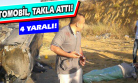 Sürücüsünün Direksiyon Hakimiyetini Kaybettiği Otomobil Takla Attı!