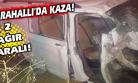 Traktöre Çarpan Minibüs Şarampole Yuvarlandı!