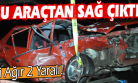 Minibüse Çarpan Otomobildeki Gaz Kaçağı Panik Yarattı!