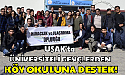 Üniversiteli gençlerden Uşak'ta köy okuluna destek!