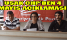 CHP Uşak İl Teşkilatı: 4 Mayıs'ta yaşanan Saray darbesidir!