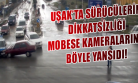 Uşak'ta Mobese (Güvenlik) Kameralarına Yansıyan İlginç Kaza Görüntüleri!