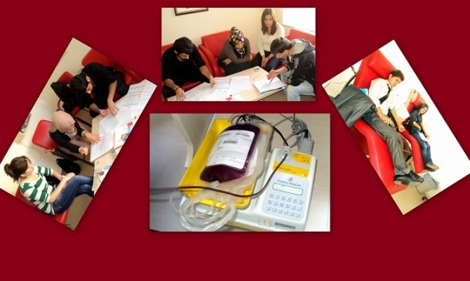 Uşak Üniversitesi Öğrencilerinden Kan Bağışı Dersi!