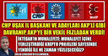 Akp hem Uşak'ta hem de Ankara'da muhalefetin içine yerleştirdiği Akp'liler sayesinde algılarla kazandı.